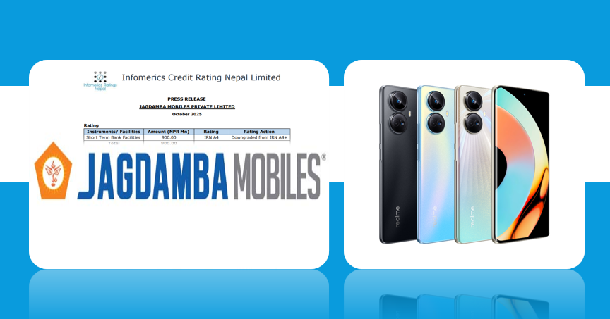 रियलमीको बिक्रेता जगदम्बा मोबाइल्सको आम्दानी ३५ प्रतिशतले घट्यो 